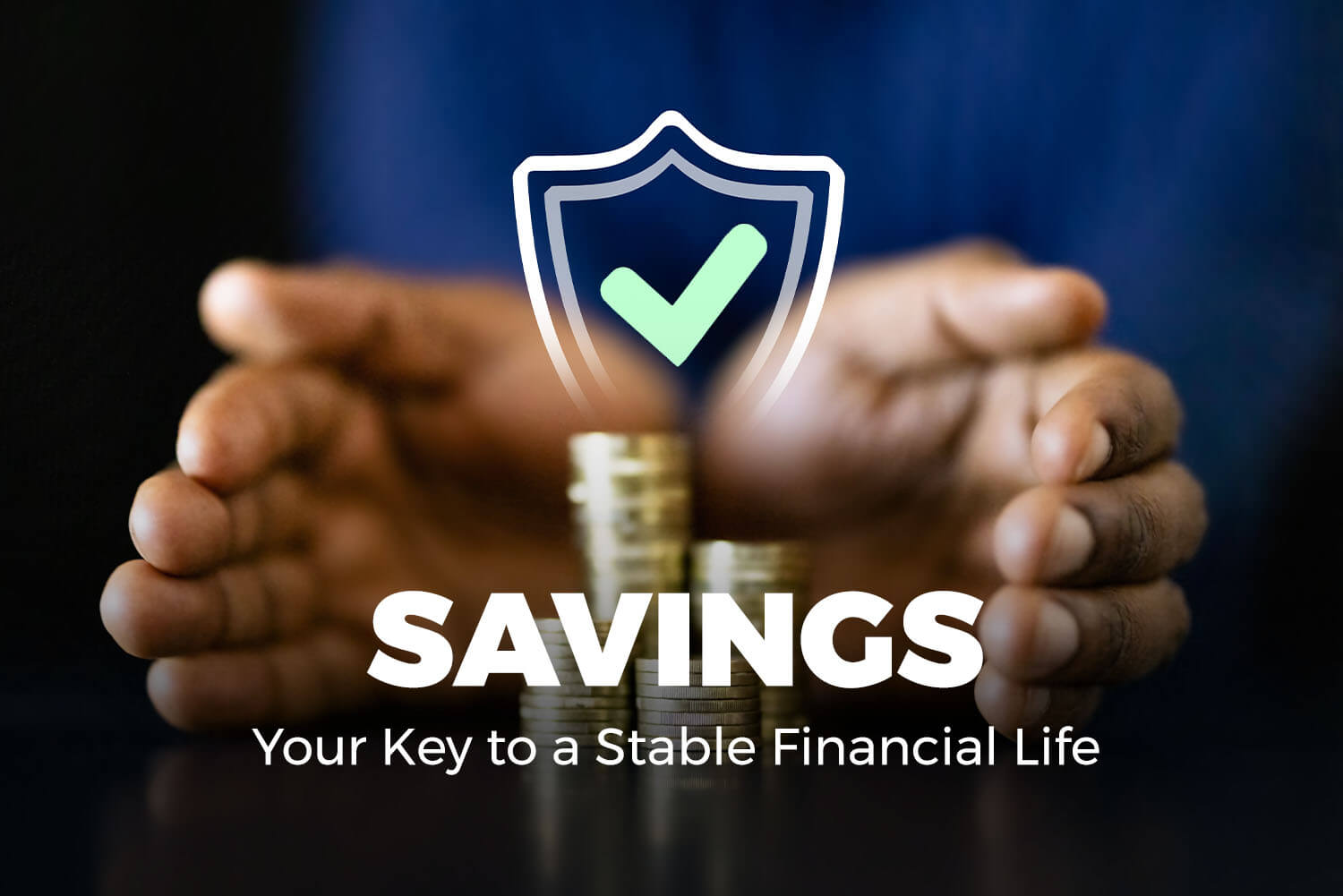 a hand with many gold coins in Savings is Your Key to a Stable Financial Life from 3elm Elgeib blog from Money Fellows